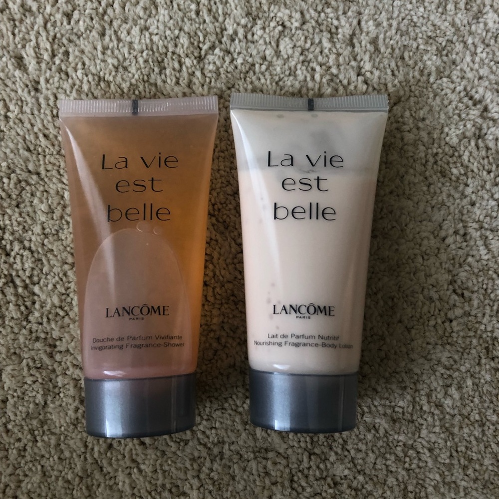 Lancôme travel size body wash and lotion